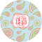 Blue Paisley Multipurpose Round Labels - 1" (Personalized)