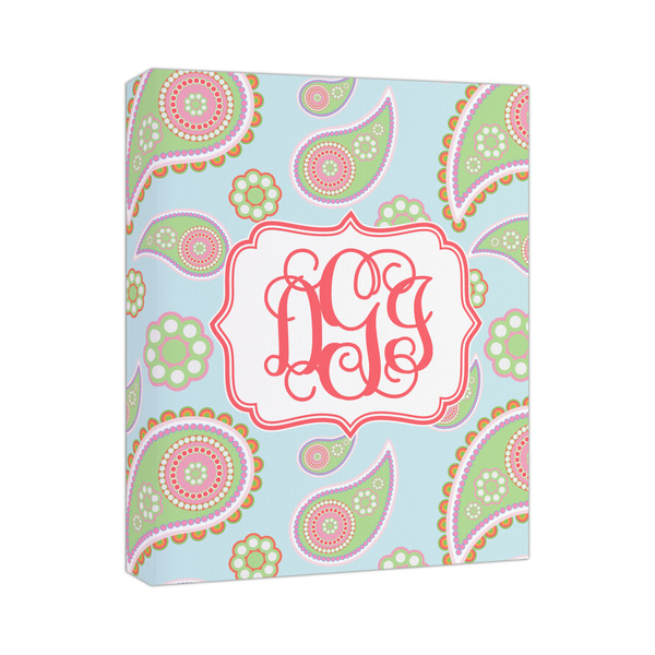 Custom Blue Paisley Canvas Print (Personalized)