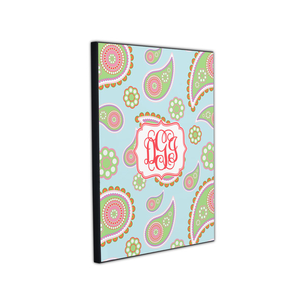 Blue Paisley 11x14 Wood Print - Angle View