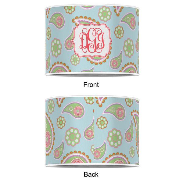 Blue Paisley 12" Drum Lampshade - APPROVAL (Poly Film)