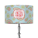 Blue Paisley 12" Drum Lamp Shade - Fabric (Personalized)