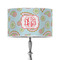 Blue Paisley 12" Drum Lampshade - ON STAND (Poly Film)