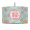 Blue Paisley 12" Drum Pendant Lamp - Fabric (Personalized)