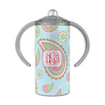 Blue Paisley 12 oz Stainless Steel Sippy Cup (Personalized)