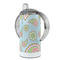 Blue Paisley 12 oz Stainless Steel Sippy Cups - FULL (back angle)