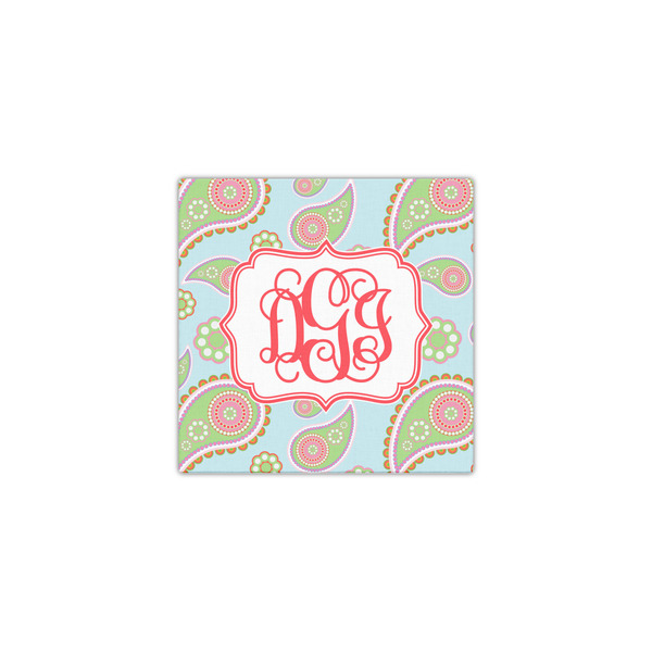 Blue Paisley 12x12 - Canvas Print - Front View