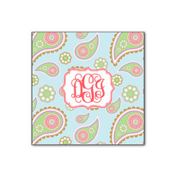 Blue Paisley Wood Print - 12x12 (Personalized)