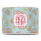 Blue Paisley 16" Drum Lampshade - FRONT (Poly Film)