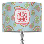 Blue Paisley 16" Drum Lamp Shade - Fabric (Personalized)