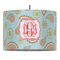Blue Paisley Drum Pendant Lamp (Personalized)