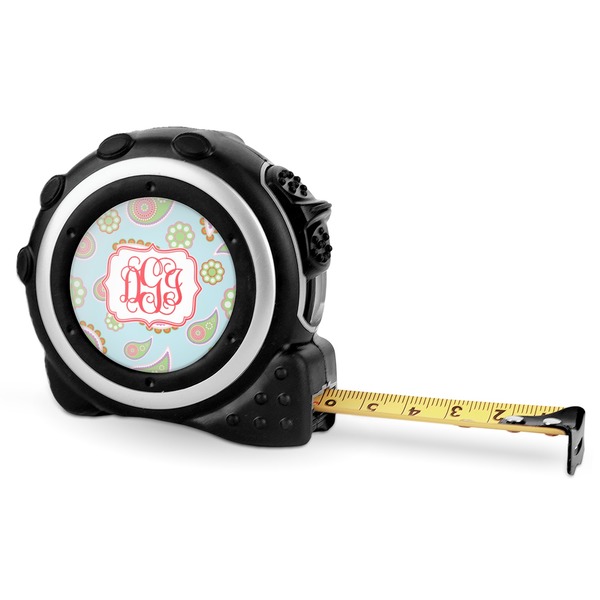 Custom Blue Paisley Tape Measure - 16 Ft (Personalized)