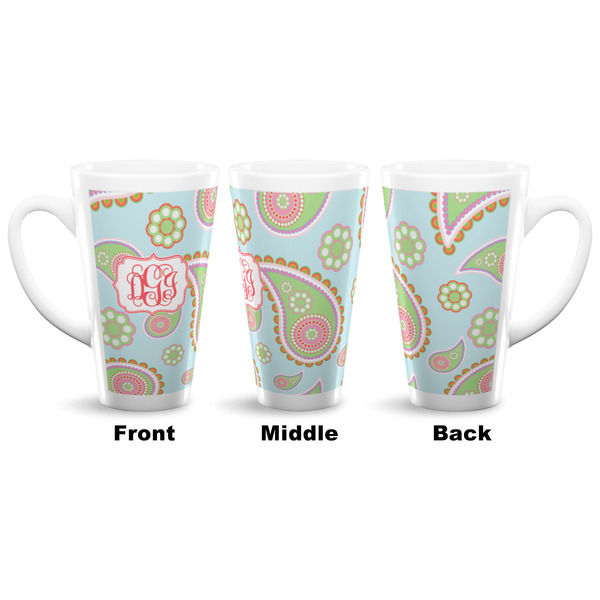 Blue Paisley 16 Oz Latte Mug - Approval
