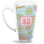 Blue Paisley Latte Mug (Personalized)