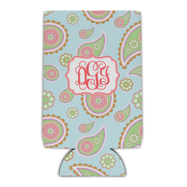Custom Blue Paisley Can Cooler (Personalized)