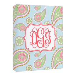 Blue Paisley Canvas Print - 16x20 (Personalized)