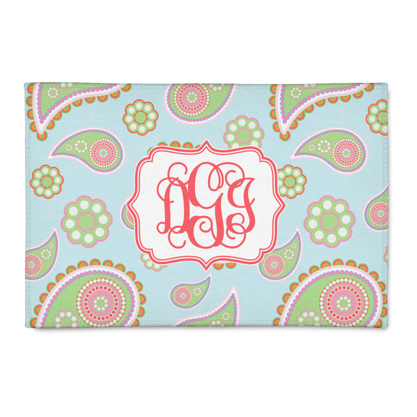 Custom Blue Paisley Patio Rug (Personalized)