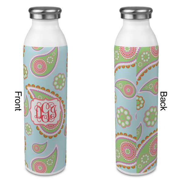 Blue Paisley 20oz Water Bottles - Full Print - Approval