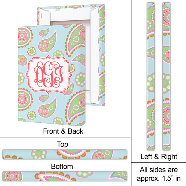 Blue Paisley 20x30 - Canvas Print - Approval