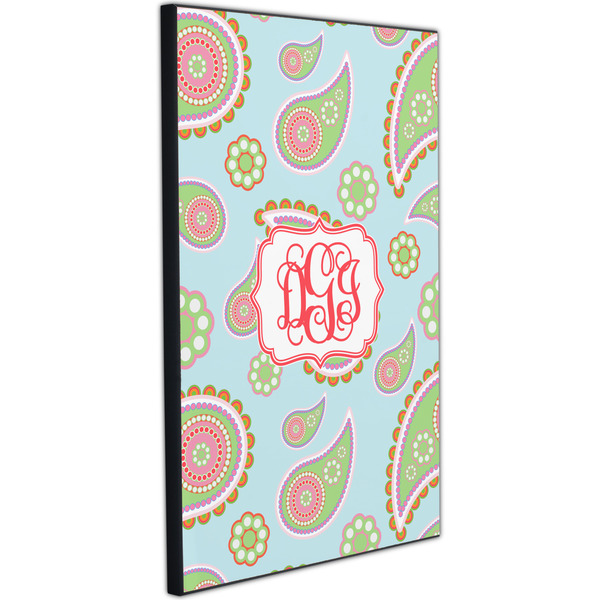 Blue Paisley 20x30 Wood Print - Angle View