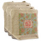 Blue Paisley Reusable Cotton Grocery Bags - Set of 3 (Personalized)