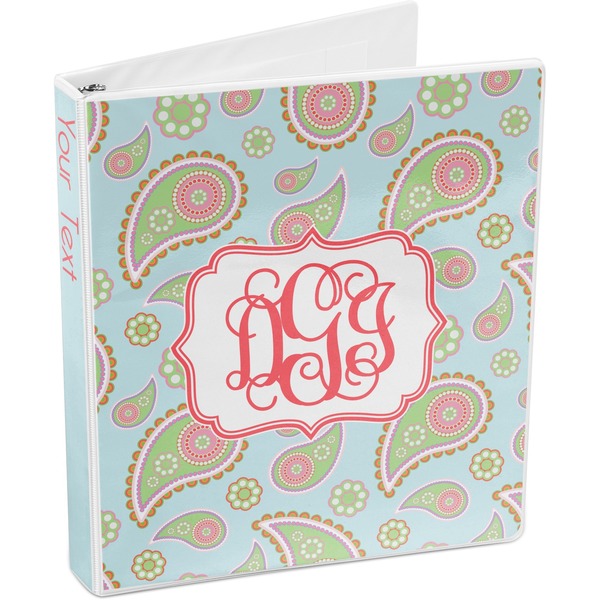 Blue Paisley 3-Ring Binder 3/4 - Main