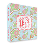 Blue Paisley 3 Ring Binder - Full Wrap - 2" (Personalized)
