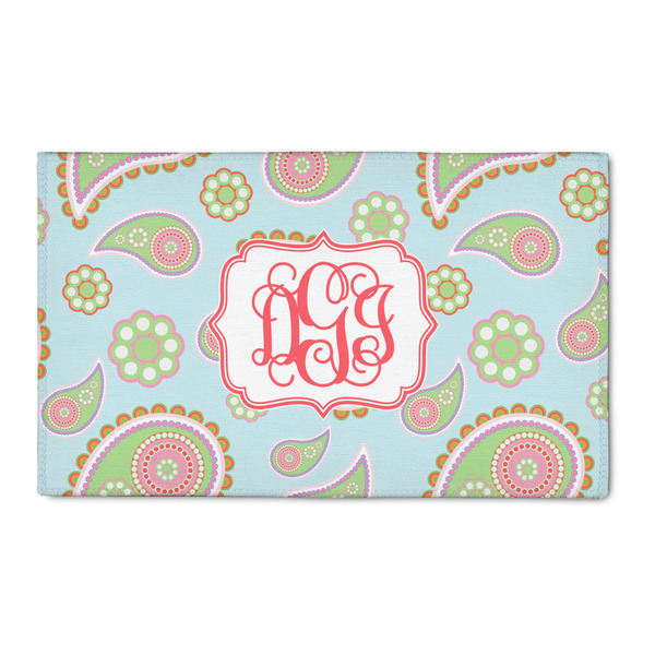 Custom Blue Paisley 3' x 5' Patio Rug (Personalized)