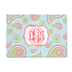 Blue Paisley 4' x 6' Indoor Area Rug (Personalized)