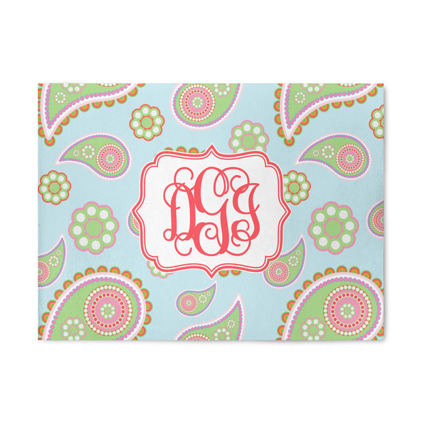 Custom Blue Paisley Area Rug (Personalized)