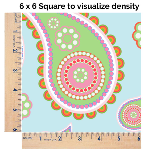 Blue Paisley 6x6 Swatch of Fabric