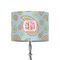 Blue Paisley 8" Drum Lampshade - ON STAND (Fabric)