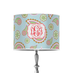 Blue Paisley 8" Drum Lamp Shade - Poly-film (Personalized)