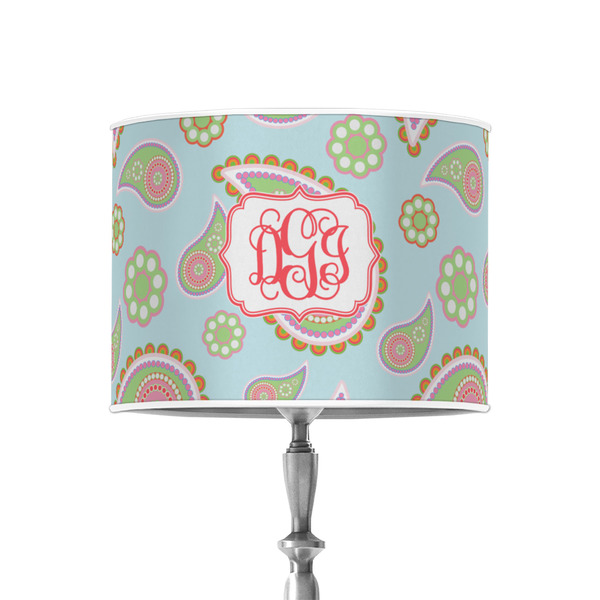 Custom Blue Paisley 8" Drum Lamp Shade - Poly-film (Personalized)