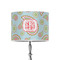 Blue Paisley 8" Drum Lampshade - ON STAND (Poly Film)