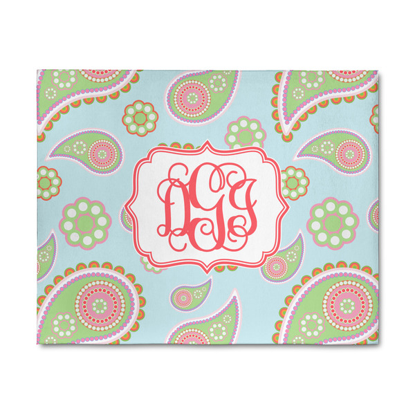 Custom Blue Paisley 8' x 10' Indoor Area Rug (Personalized)