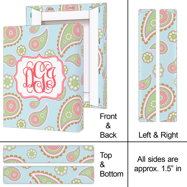 Blue Paisley 8x10 - Canvas Print - Approval