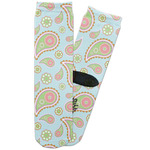 Blue Paisley Adult Crew Socks (Personalized)