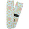 Blue Paisley Adult Crew Socks - Single Pair - Front and Back