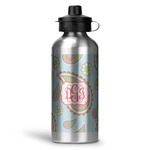 Blue Paisley Water Bottles - 20 oz - Aluminum (Personalized)