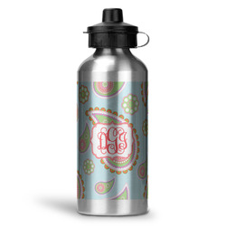 Blue Paisley Water Bottles - 20 oz - Aluminum (Personalized)