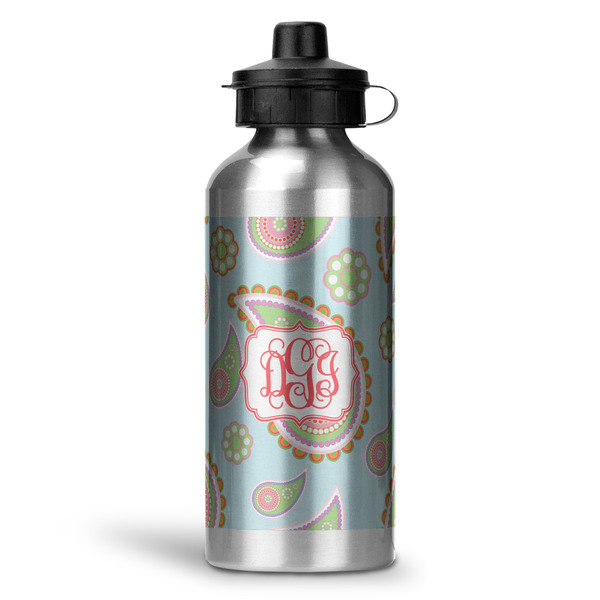Custom Blue Paisley Water Bottle - Aluminum - 20 oz (Personalized)