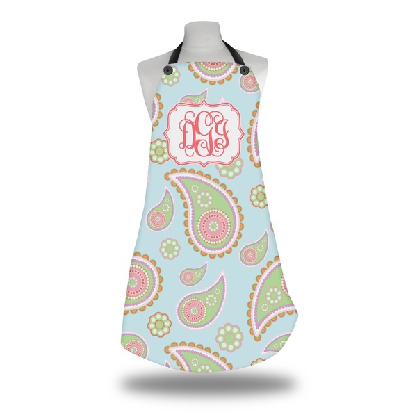 Blue Paisley Apron on Mannequin