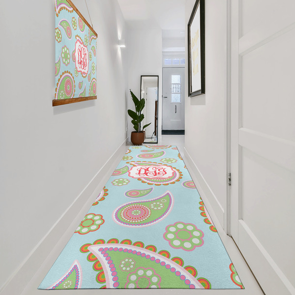 Blue Paisley Area Rug Sizes - In Context (vertical)