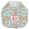 Blue Paisley Jersey Knit Baby Bib w/ Monogram
