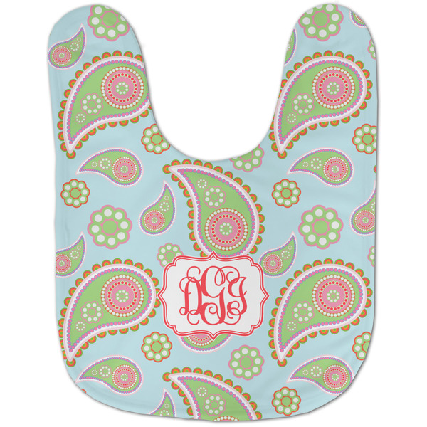 Blue Paisley Baby Bib - AFT flat