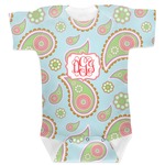 Blue Paisley Baby Bodysuit 3-6 (Personalized)