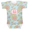 Blue Paisley Baby Bodysuit 6-12 (Personalized)