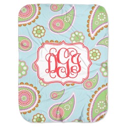 Blue Paisley Baby Swaddling Blanket (Personalized)