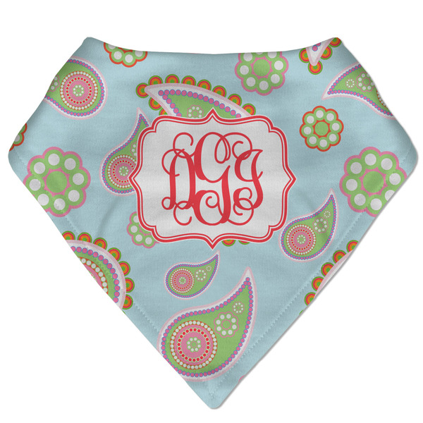 Custom Blue Paisley Bandana Bib (Personalized)