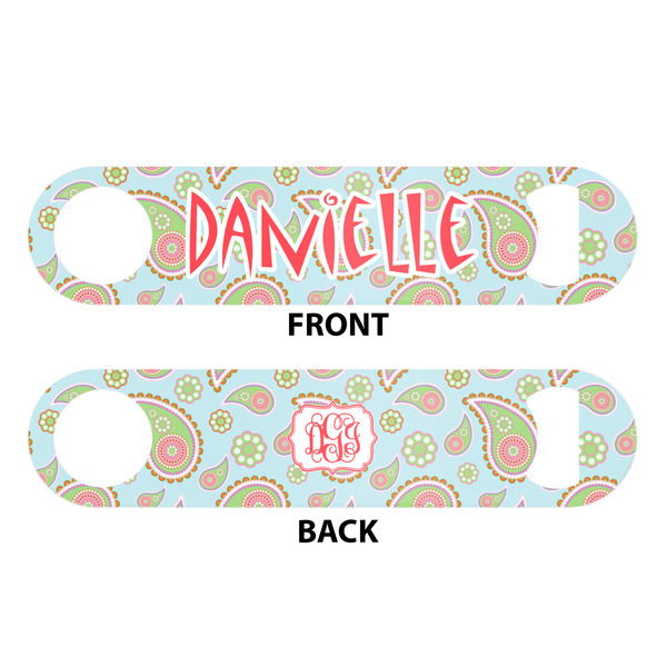 Blue Paisley Bar Bottle Opener - White - Approval